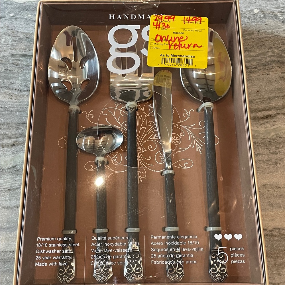 Handmade Silver and Black Cutlery Set - Picture 8 of 13